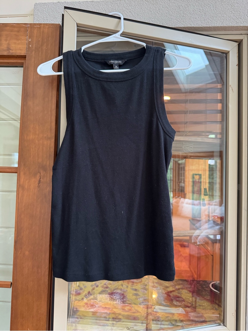 Banana Republic Black Ribbed Sleeveless Tank Top